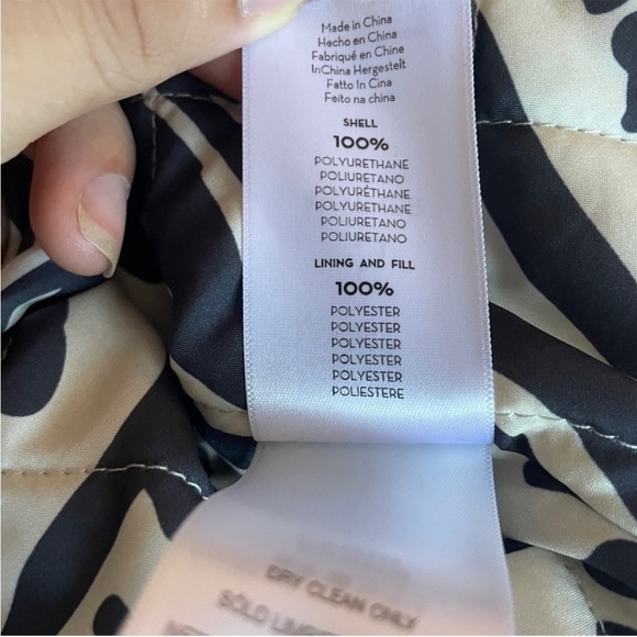 NEW! MOTHER- The Big Time Faux Leather Jacket in Drunk in Love Ivory Size Small - Picture 10 of 11